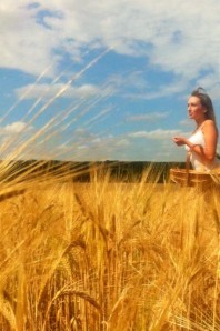 Garden Trug in wheat field